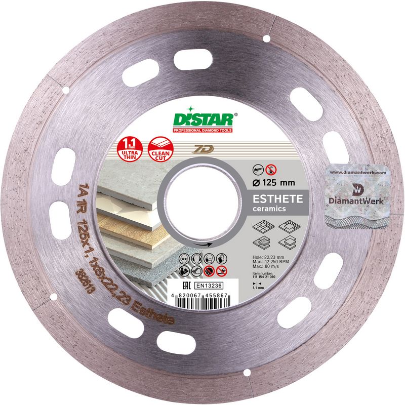 Distar Diamantklinge Esthete Fliser Ø 125 mm | Carl Ras