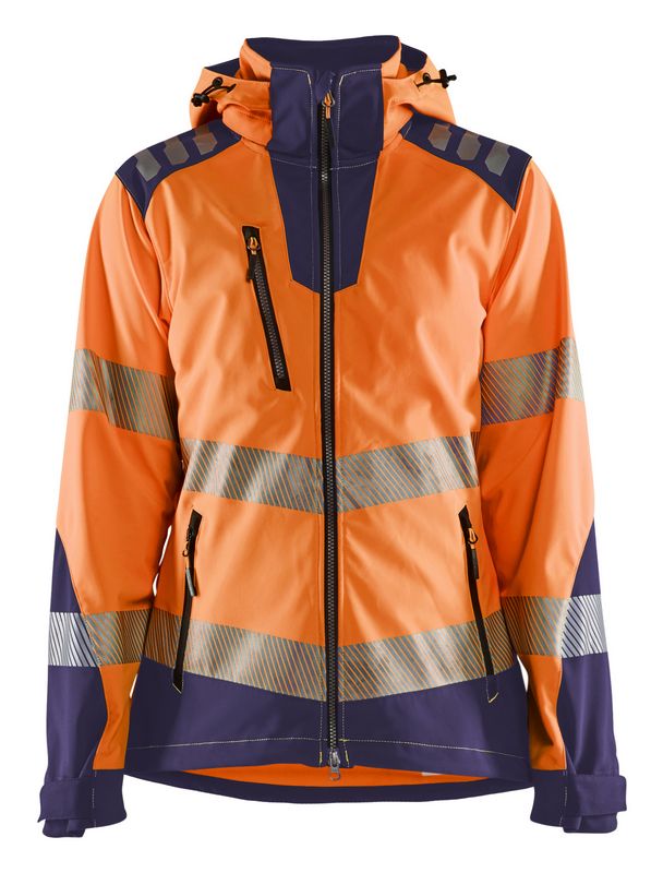 Blåkläder Softshell Jakke Dame 4791 Hi Vis Orangemarineblå Str S Carl Ras