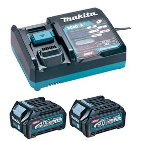 Makita - Batteripakke 191J39-5 2x40 V + hurtiglader