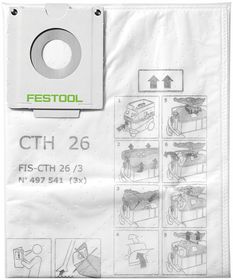 Festool - Filterpose H-klasse FIS-CTH 26/3, 3 stk.