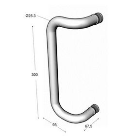 Ruko-Line - Dørhank forsat dobbelt 