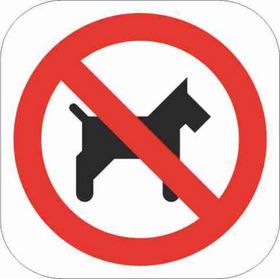  - Pictogram 523 hunde forbudt  .
