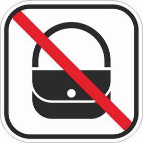  - Pictogram 533 tasker forbudt .