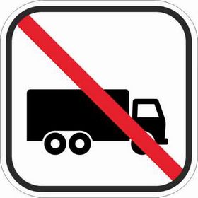  - Pictogram 542 lastbil forbudt.