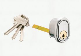 Assa Abloy - Cylinder t/kasselåse krom