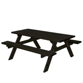 Plus - Bord/bænkesæt trykimprægneret sort