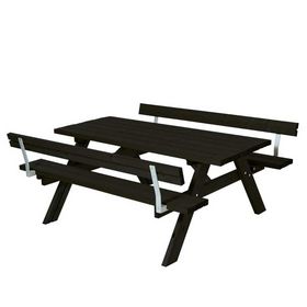 Plus - Bord/bænkesæt trykimprægneret sort