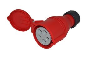 Blue elect - Mellemled rød stænk 32A 400V