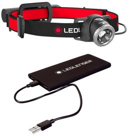 LED LENSER - Pandelampe H8R m/powerbank