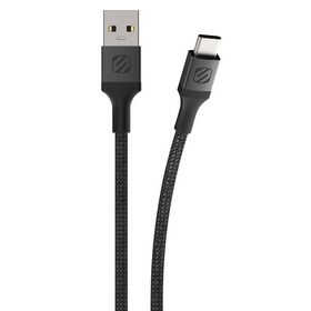 Scosche - Kabel m/USB-C sort 1,2 mtr