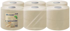 Lucart - Toiletpapir Jumbo Mini 2-lags 100% genbrugspapir á 12 ruller