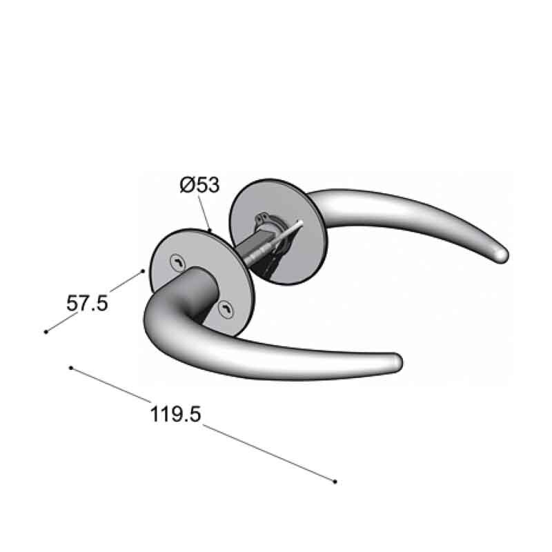 Ruko-Line Toiletbesætning HDC RS Ø53x2mm massiv cc30mm 40-50 3003 ...