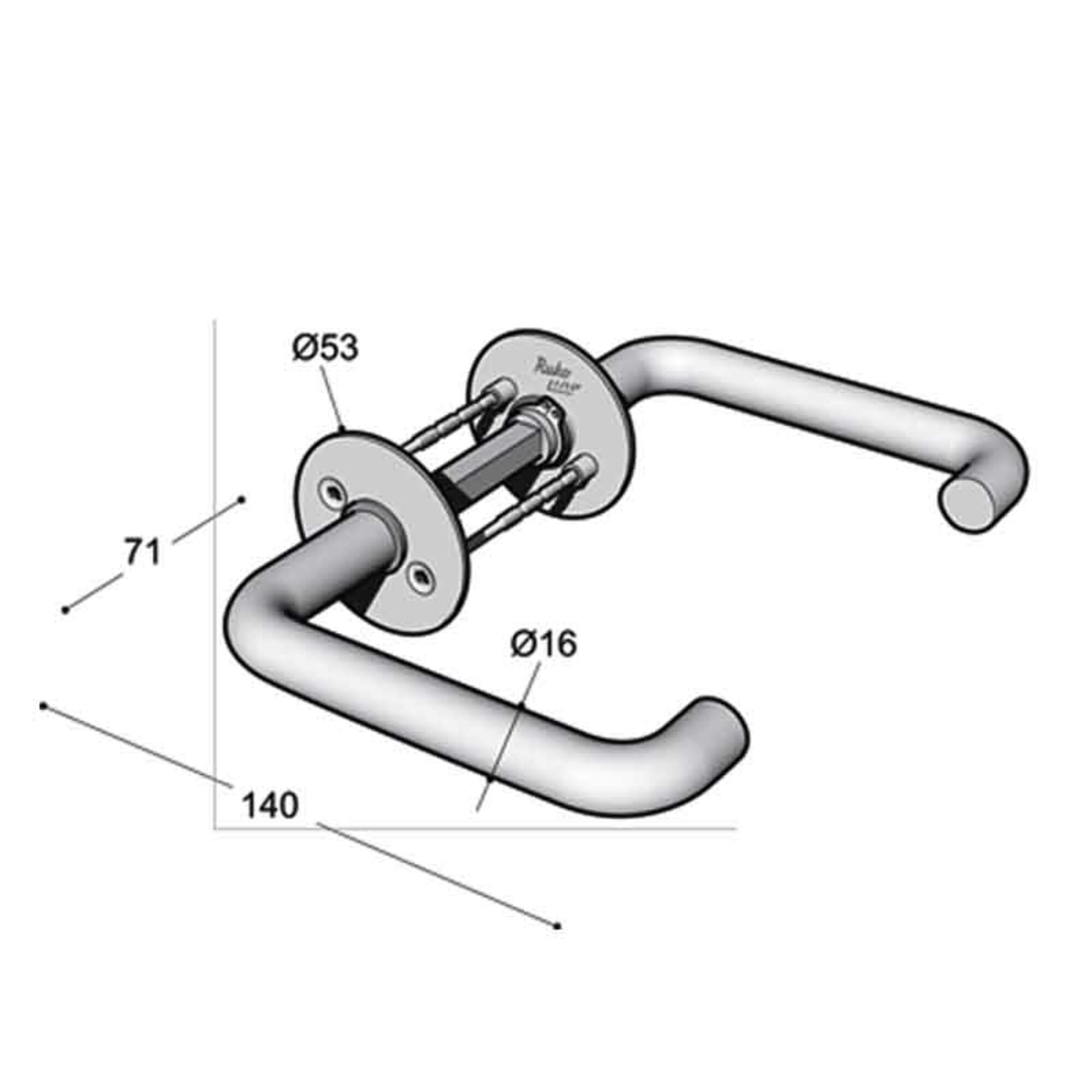 Ruko-Line Toiletbesætning HDC RS Ø53x2mm massiv cc30mm 40-50 3003 ...