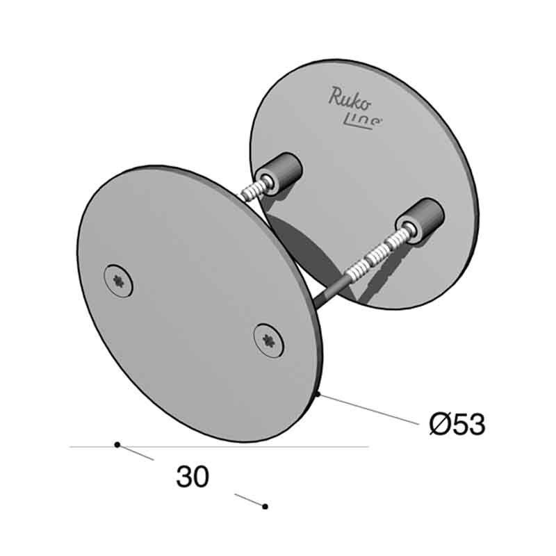 Ruko-Line Dørgreb RS L-form Ø16 massiv cc30, 32-85 0116-0432 ...