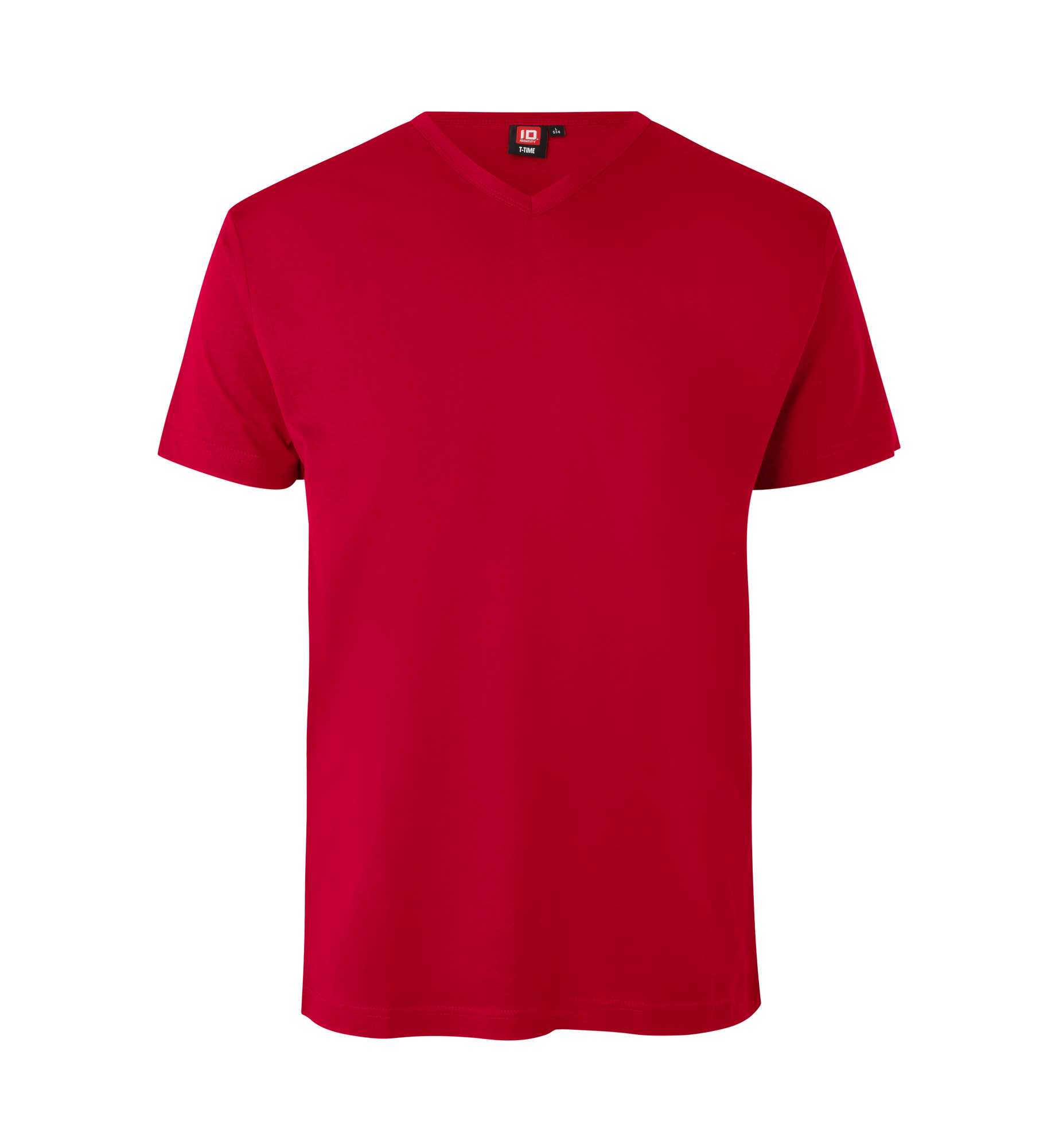 ID Identity T-shirt V-hals 0514 Rød, str. XL | Carl Ras